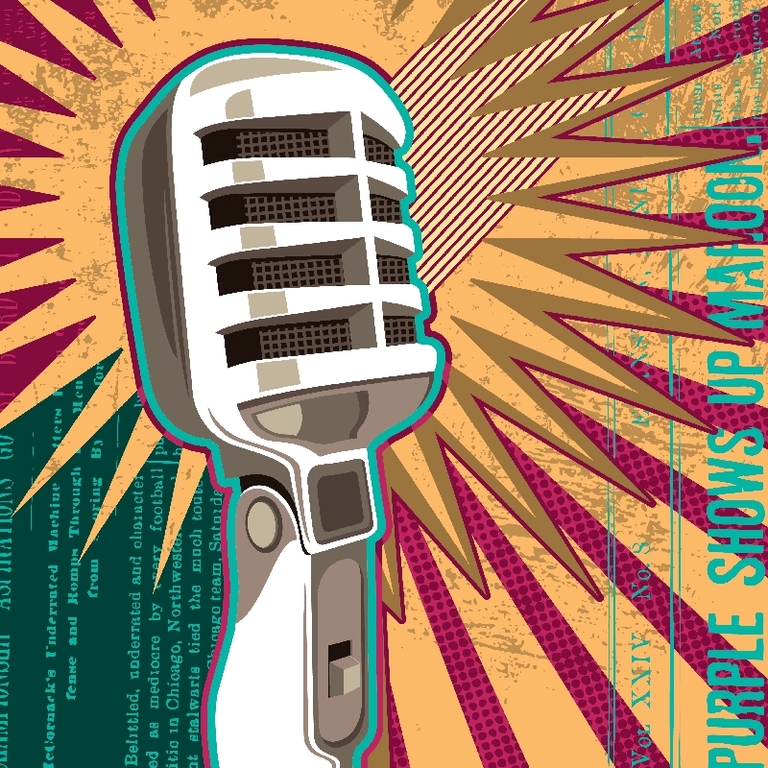 Illustrated image of a microphone.